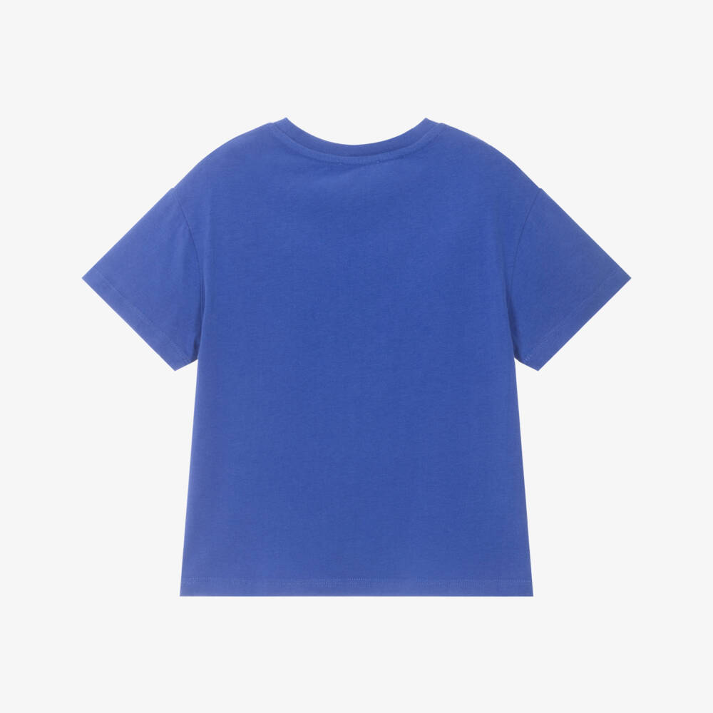 Vilebrequin-Boys Blue Organic Cotton Octopus T-Shirt | Childrensalon