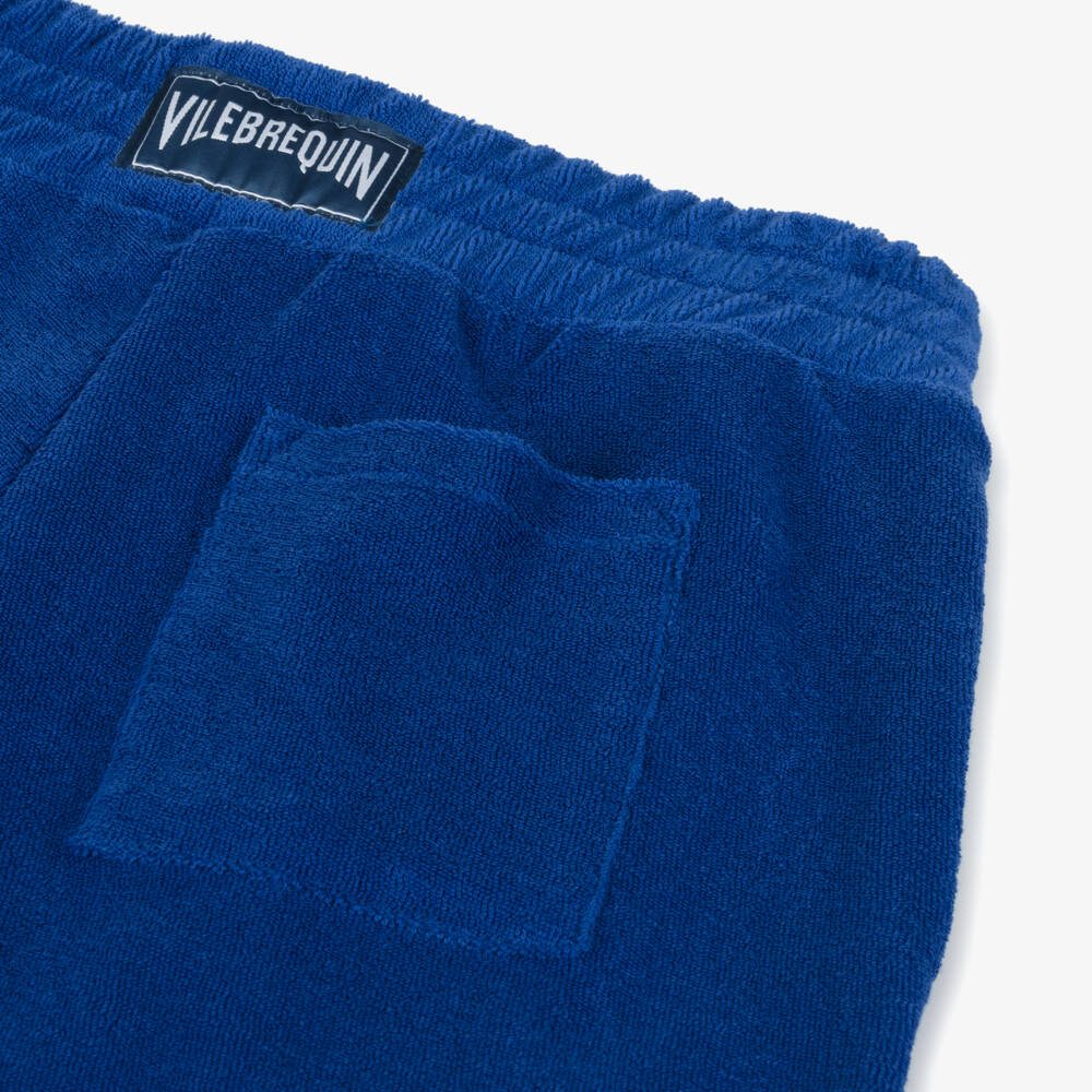 Vilebrequin-Boys Blue Organic Cotton Towelling Shorts | Childrensalon