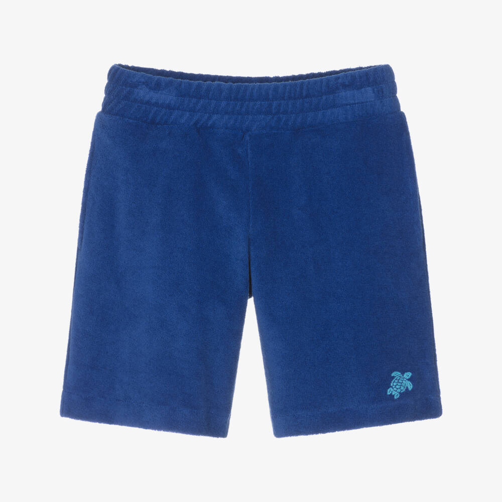 Vilebrequin-Boys Blue Organic Cotton Towelling Shorts | Childrensalon