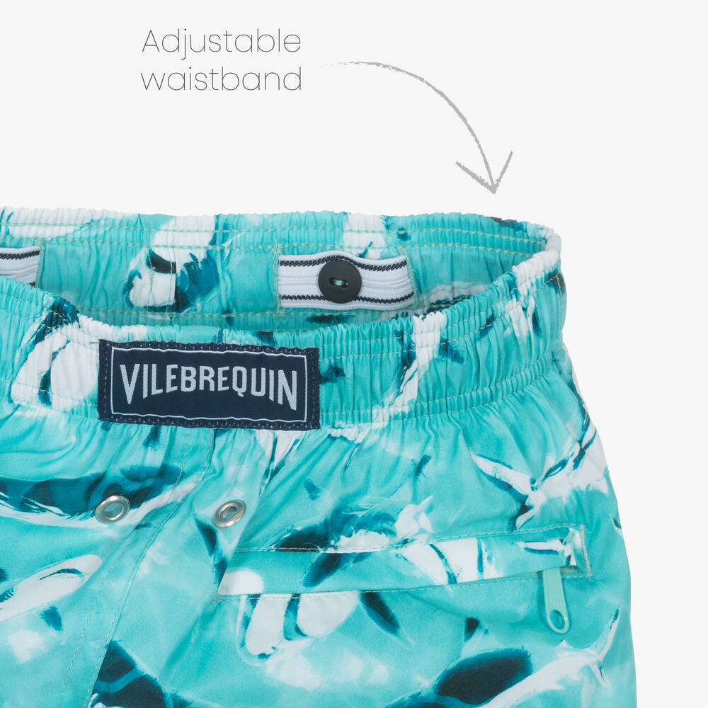 Vilebrequin-Boys Blue Shark Print Swim Shorts | Childrensalon