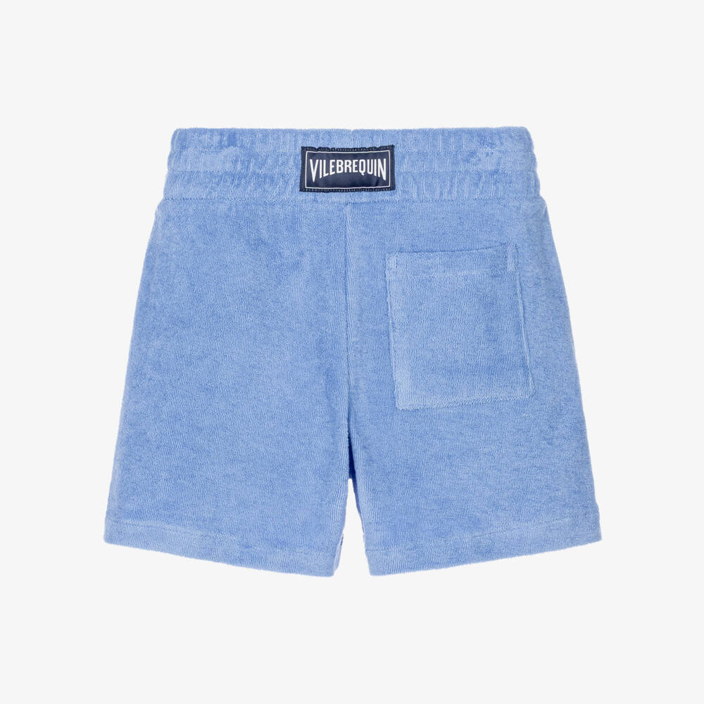 Vintage Ladybird-Boys Blue Terry Shorts with Turtle | Childrensalon