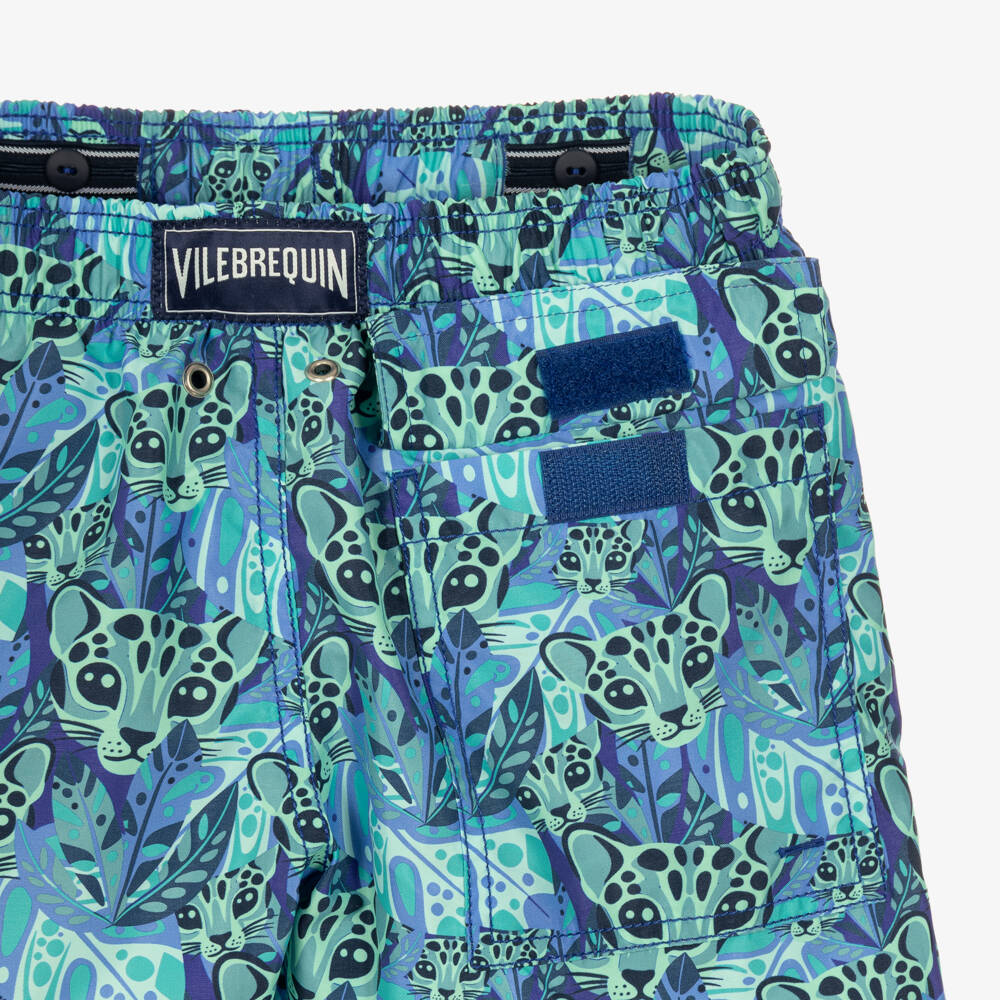 Vintage Ladybird-Boys Blue Tigresa Print Swim Shorts | Childrensalon
