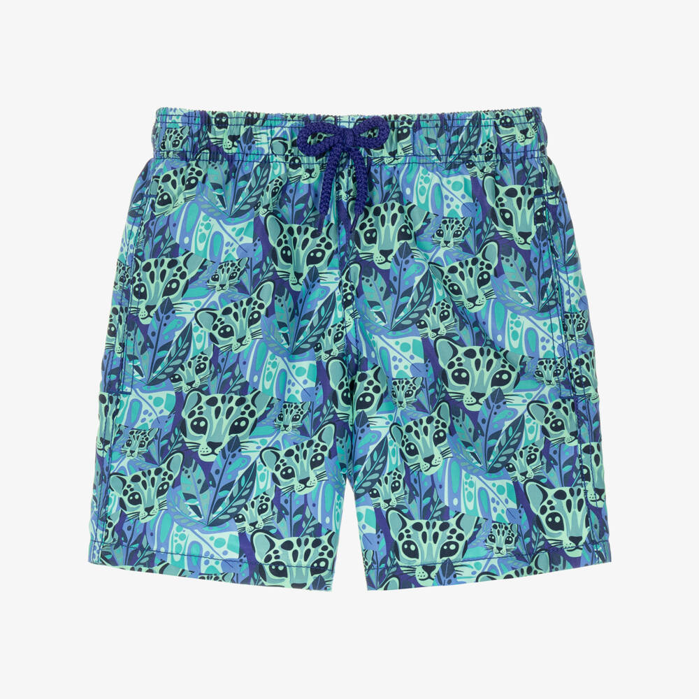 Vintage Ladybird-Boys Blue Tigresa Print Swim Shorts | Childrensalon