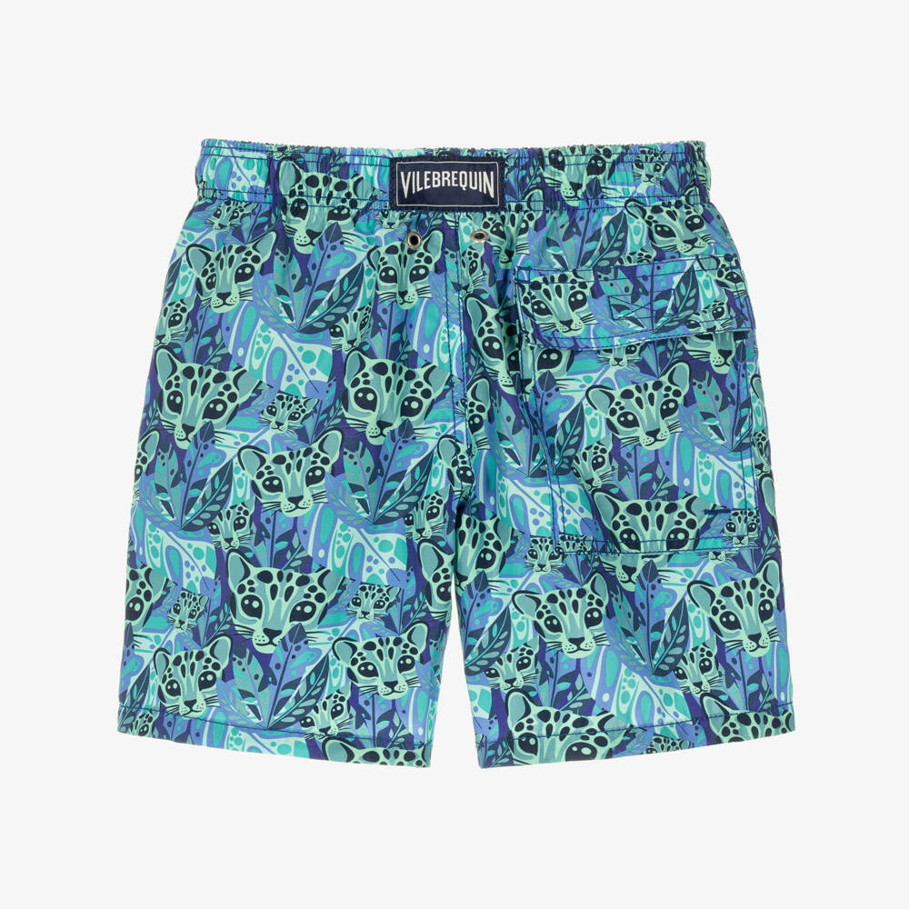 Vintage Ladybird-Boys Blue Tigresa Print Swim Shorts | Childrensalon