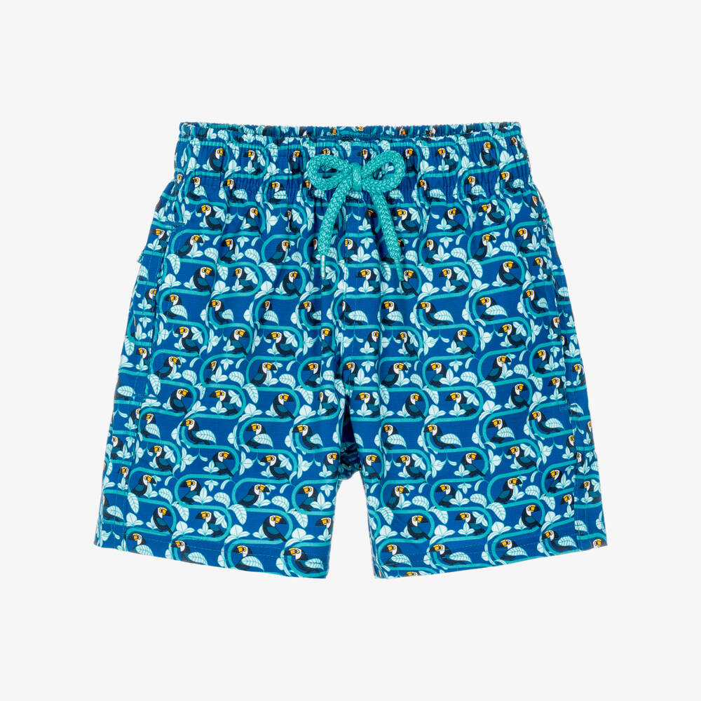 Vintage Ladybird-Boys Blue Toucana Print Stretch Swim Shorts | Childrensalon