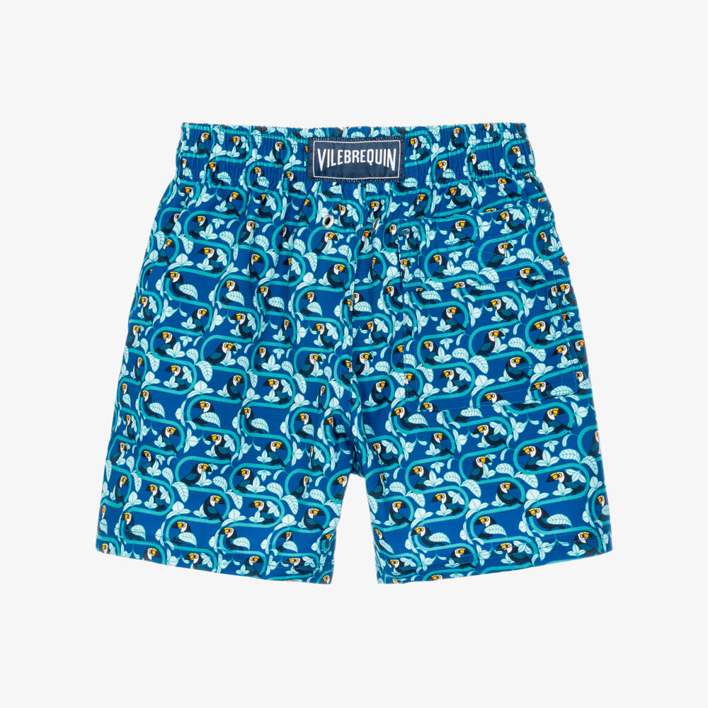 Vintage Ladybird-Boys Blue Toucana Print Stretch Swim Shorts | Childrensalon