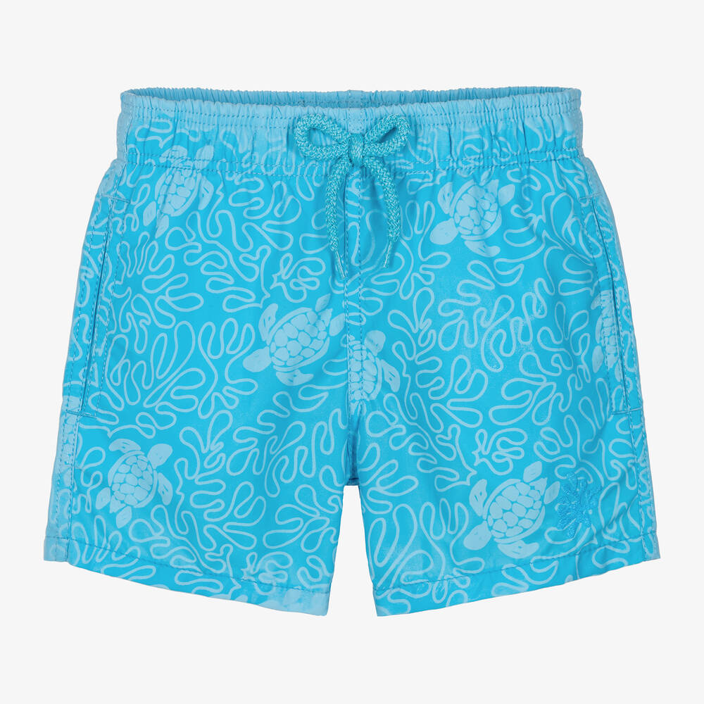 Vilebrequin-Boys Blue Water-Reactive Swim Shorts | Childrensalon
