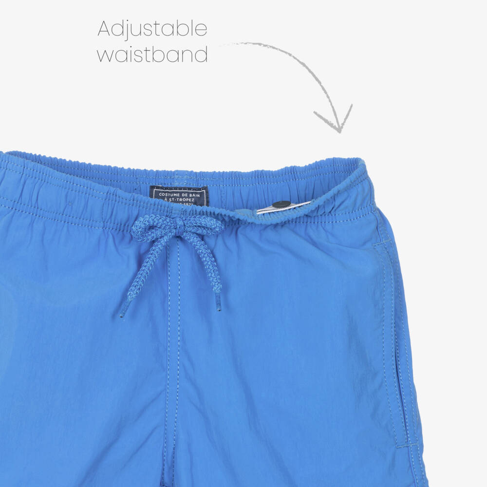 Vilebrequin-شورت سباحة تفاعلي مع الماء لون أزرق فاتح للأولاد | Childrensalon