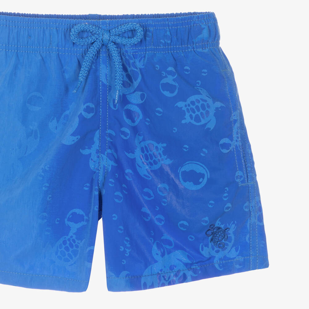 Vilebrequin-شورت سباحة تفاعلي مع الماء لون أزرق فاتح للأولاد | Childrensalon