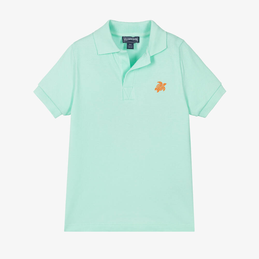 Vintage Ladybird-Рубашка поло зеленая из органического хлопка для мальчиков | Childrensalon