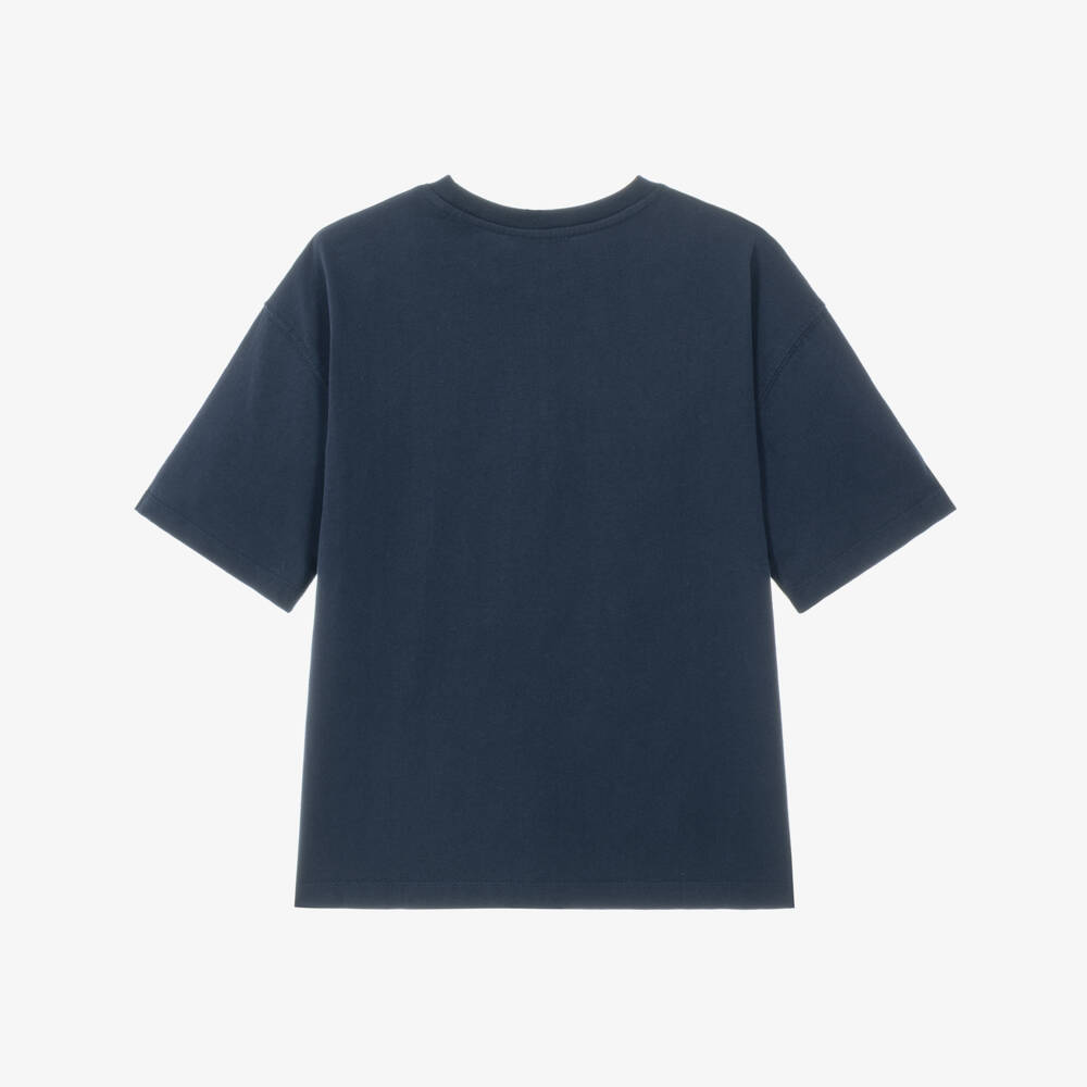Vintage Ladybird-Boys Navy Blue Salva Oversize T-Shirt | Childrensalon