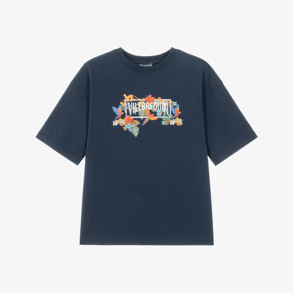 Vintage Ladybird-Boys Navy Blue Salva Oversize T-Shirt | Childrensalon