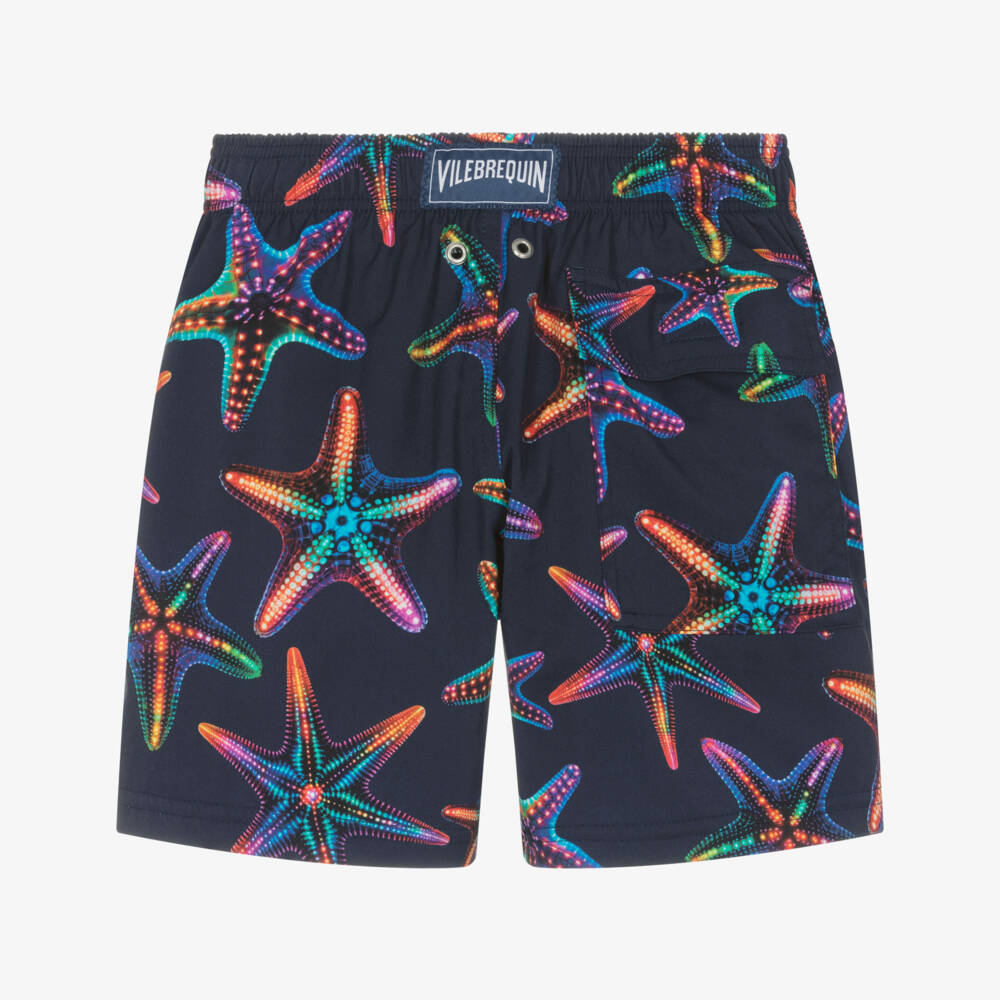 Vilebrequin-Boys Navy Blue Starfish Swim Shorts | Childrensalon