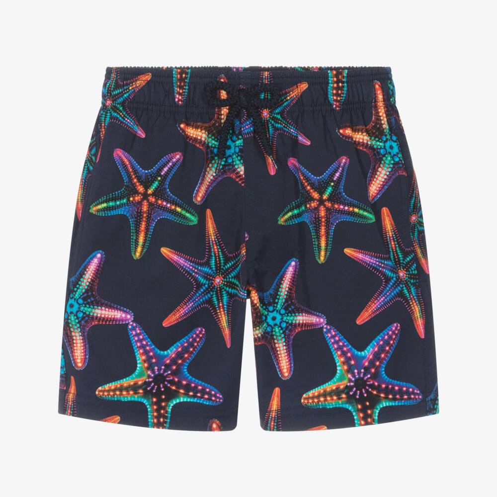 Vilebrequin-Boys Navy Blue Starfish Swim Shorts | Childrensalon