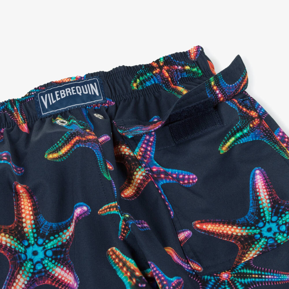 Vilebrequin-Boys Navy Blue Starfish Swim Shorts | Childrensalon