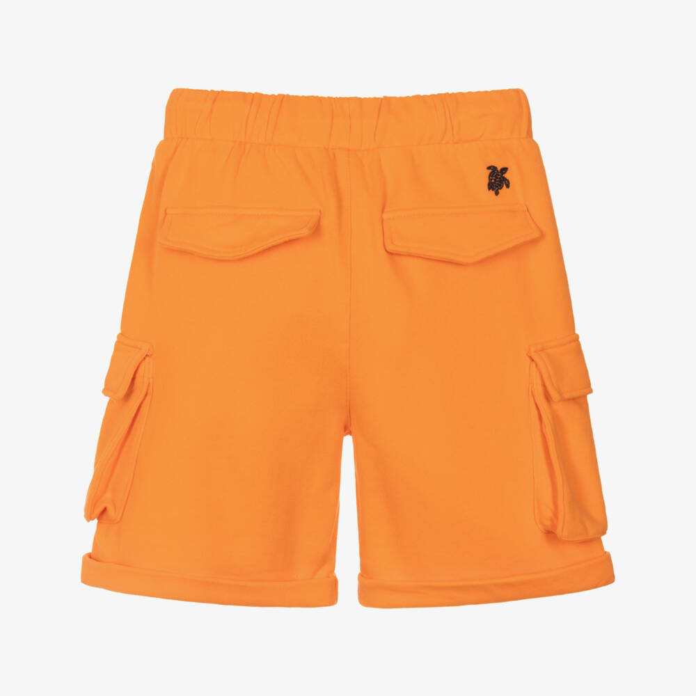 Vilebrequin-شورت كارغو قطن عضوي لون برتقالي للأولاد | Childrensalon