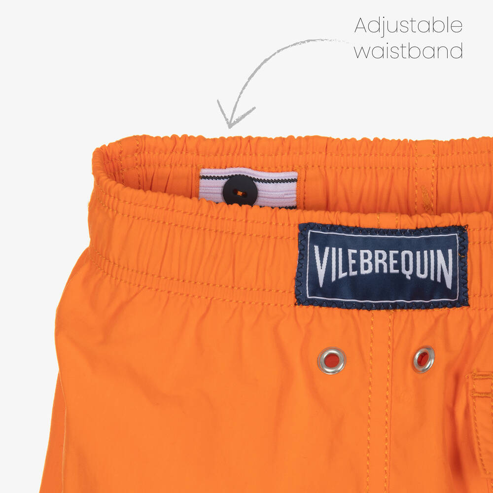 Vilebrequin-Boys Orange Water-Reactive Swim Shorts  | Childrensalon
