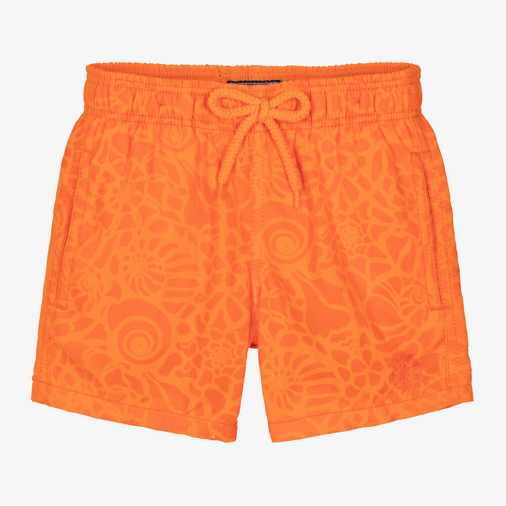 Vilebrequin-Boys Orange Water-Reactive Swim Shorts  | Childrensalon
