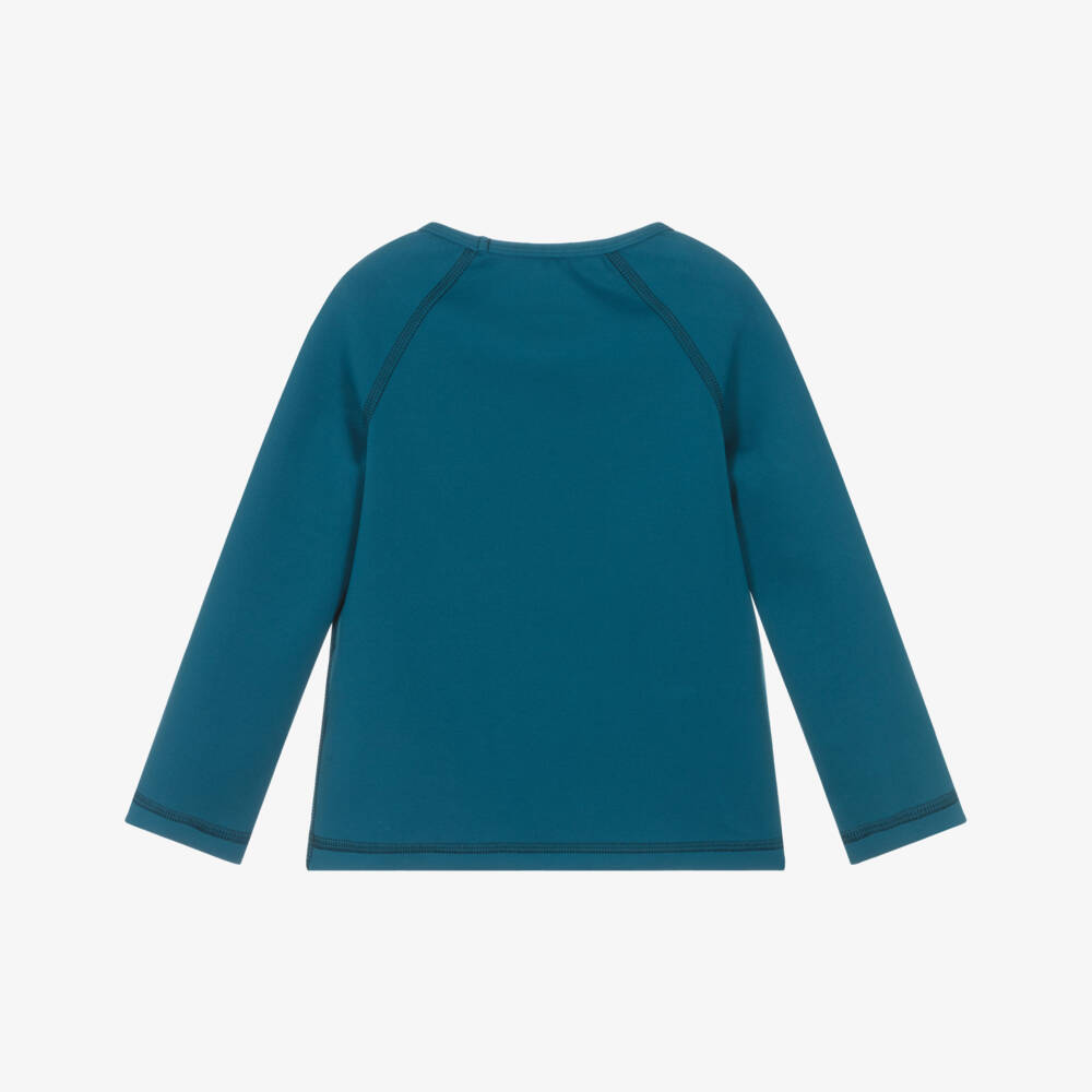 Vilebrequin-Boys Teal Blue Turtle Swim Top (UPF50+) | Childrensalon