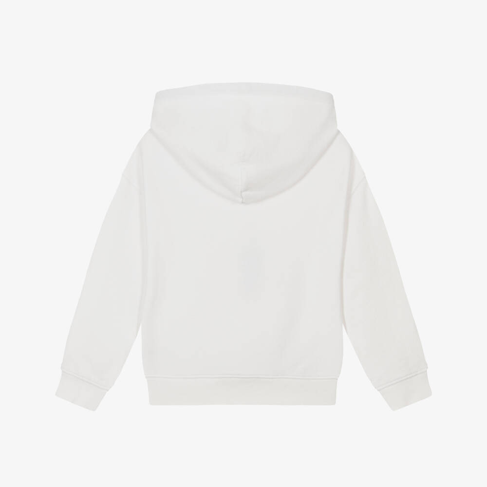 Vilebrequin-Boys White Organic Cotton Hoodie | Childrensalon