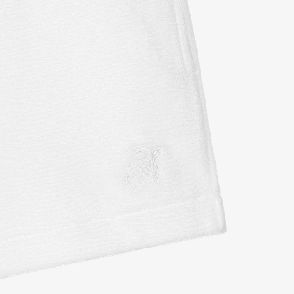 Vilebrequin-Boys White Organic Cotton Towelling Shorts | Childrensalon