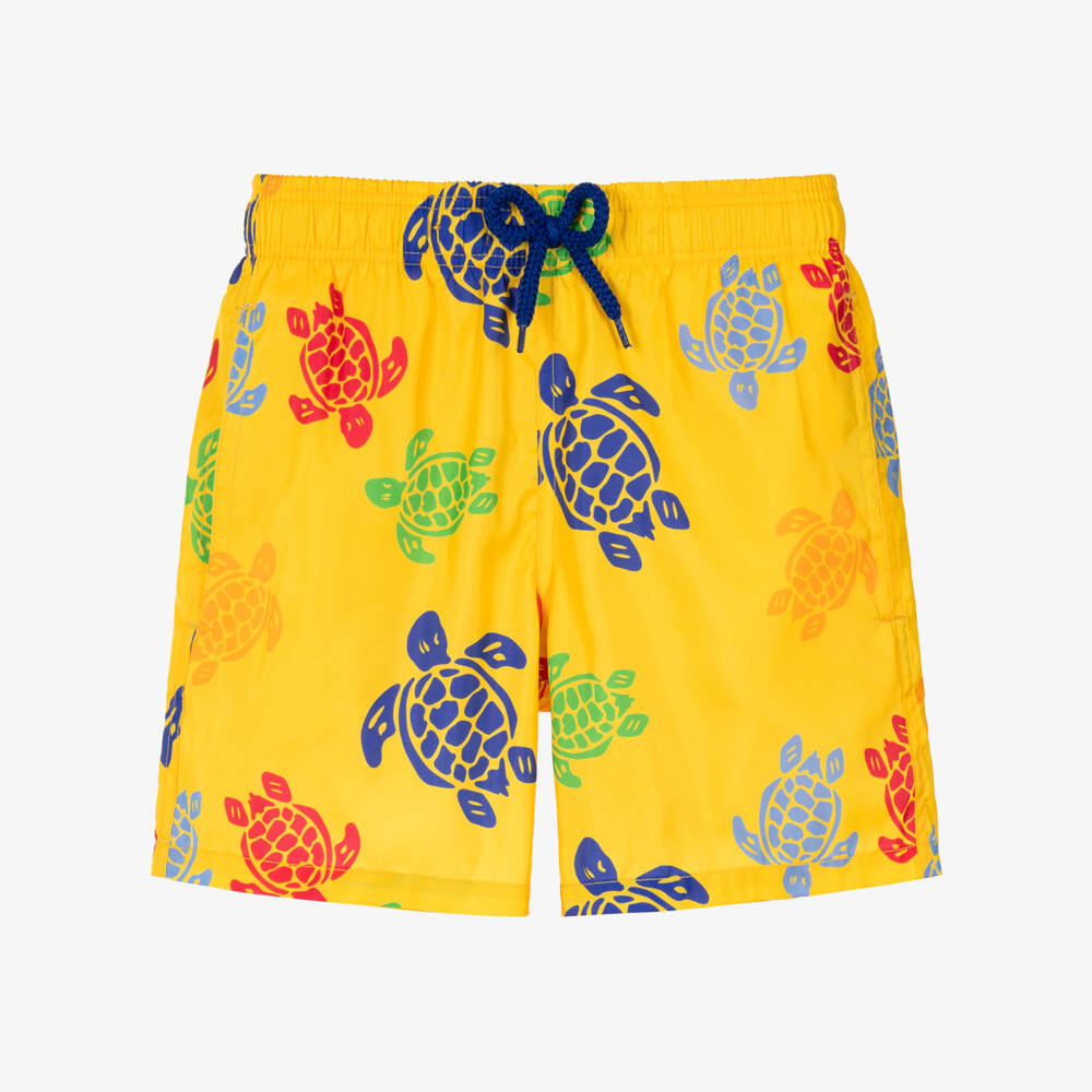 Vintage Ladybird-Boys Yellow Ultra-Light & Packable Swim Shorts | Childrensalon