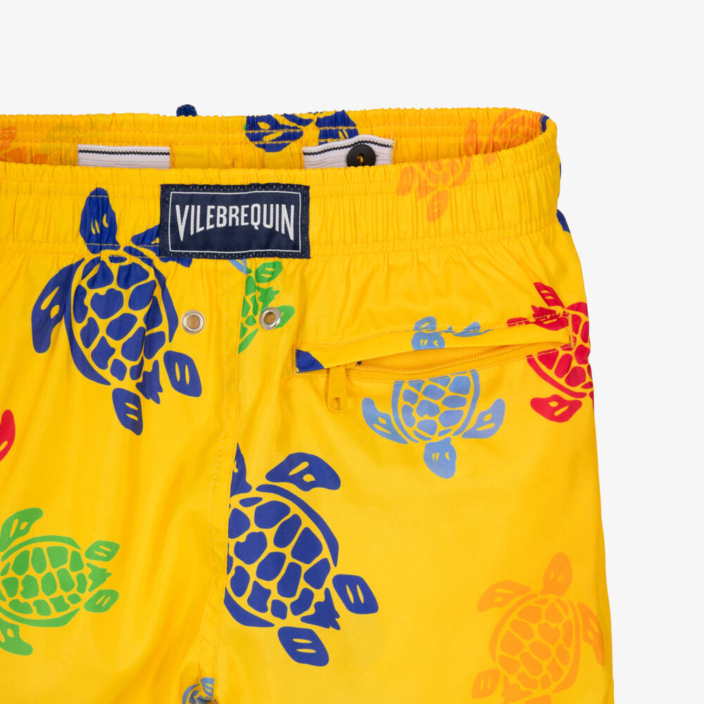 Vintage Ladybird-Boys Yellow Ultra-Light & Packable Swim Shorts | Childrensalon