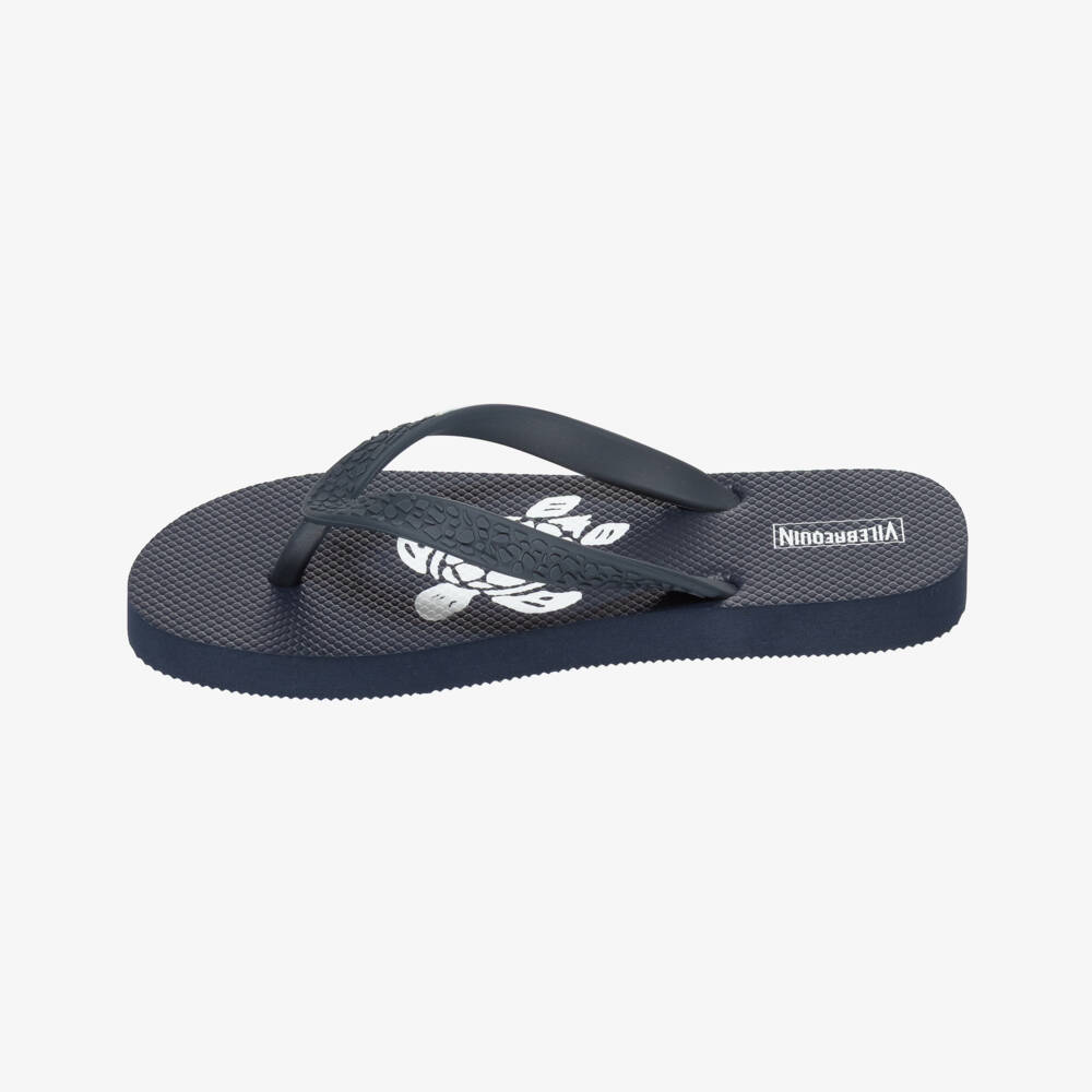 Vilebrequin-Navy Blue Turtles Print Flip Flops | Childrensalon