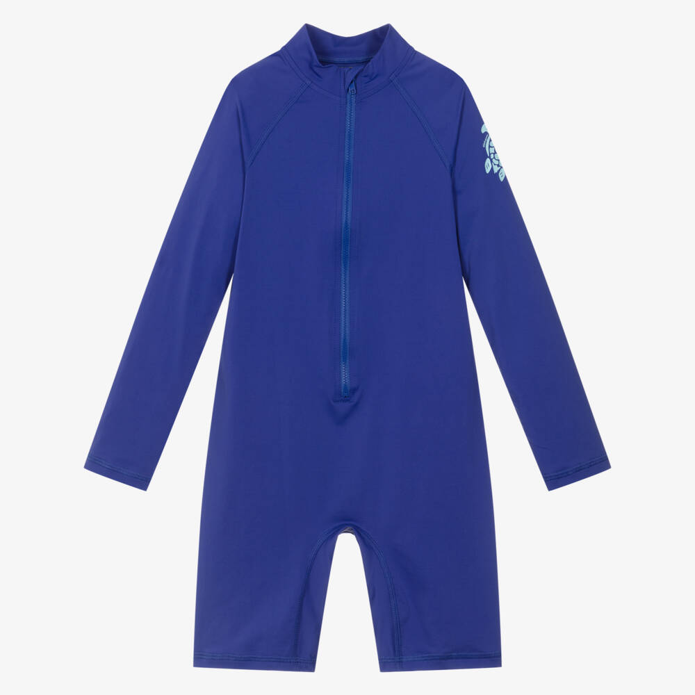 Vilebrequin-Royal Blue Turtle Print Sun Suit (UPF50+) | Childrensalon