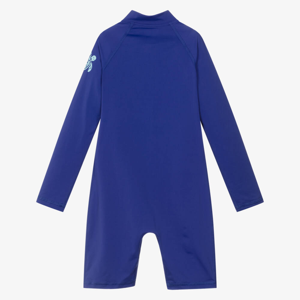 Vilebrequin-Royal Blue Turtle Print Sun Suit (UPF50+) | Childrensalon