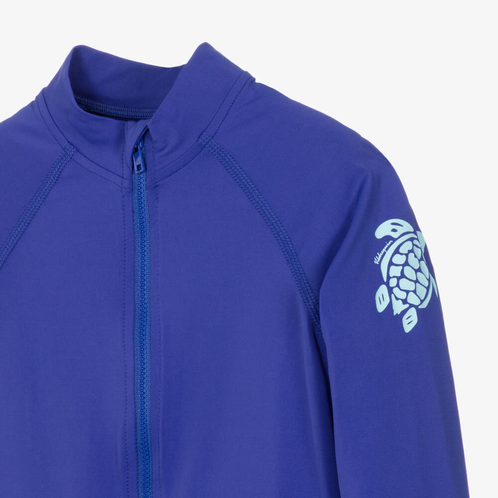 Vilebrequin-Royal Blue Turtle Print Sun Suit (UPF50+) | Childrensalon
