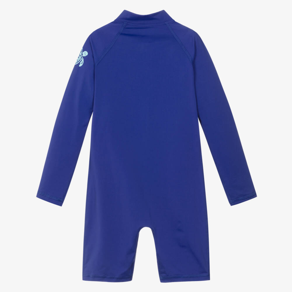 Vilebrequin-Royal Blue Turtle Print Sun Suit (UPF50+) | Childrensalon