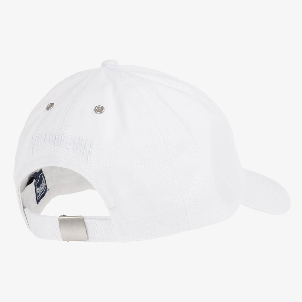 Vilebrequin-White Cotton Turtle Cap | Childrensalon