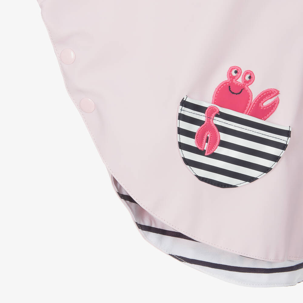 Week-end à la mer-Baby Girls Pink Rain Cape | Childrensalon