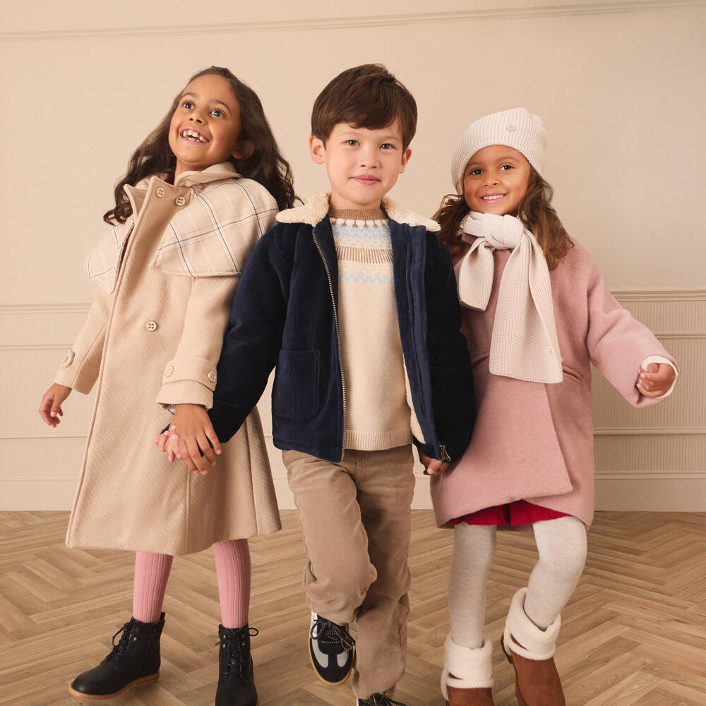 Week-end à la mer-Куртка вельветовая синяя с воротником из шерпы для мальчиков | Childrensalon