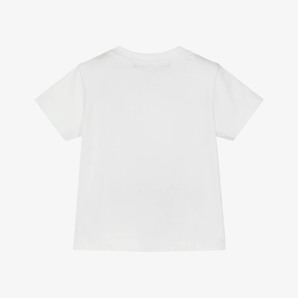 Week-end à la mer-Boys White Cotton Lobster T-Shirt | Childrensalon