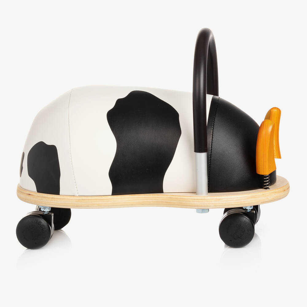Wheely Bug-Black & White Cow Ride-On Toy (32cm) | Childrensalon