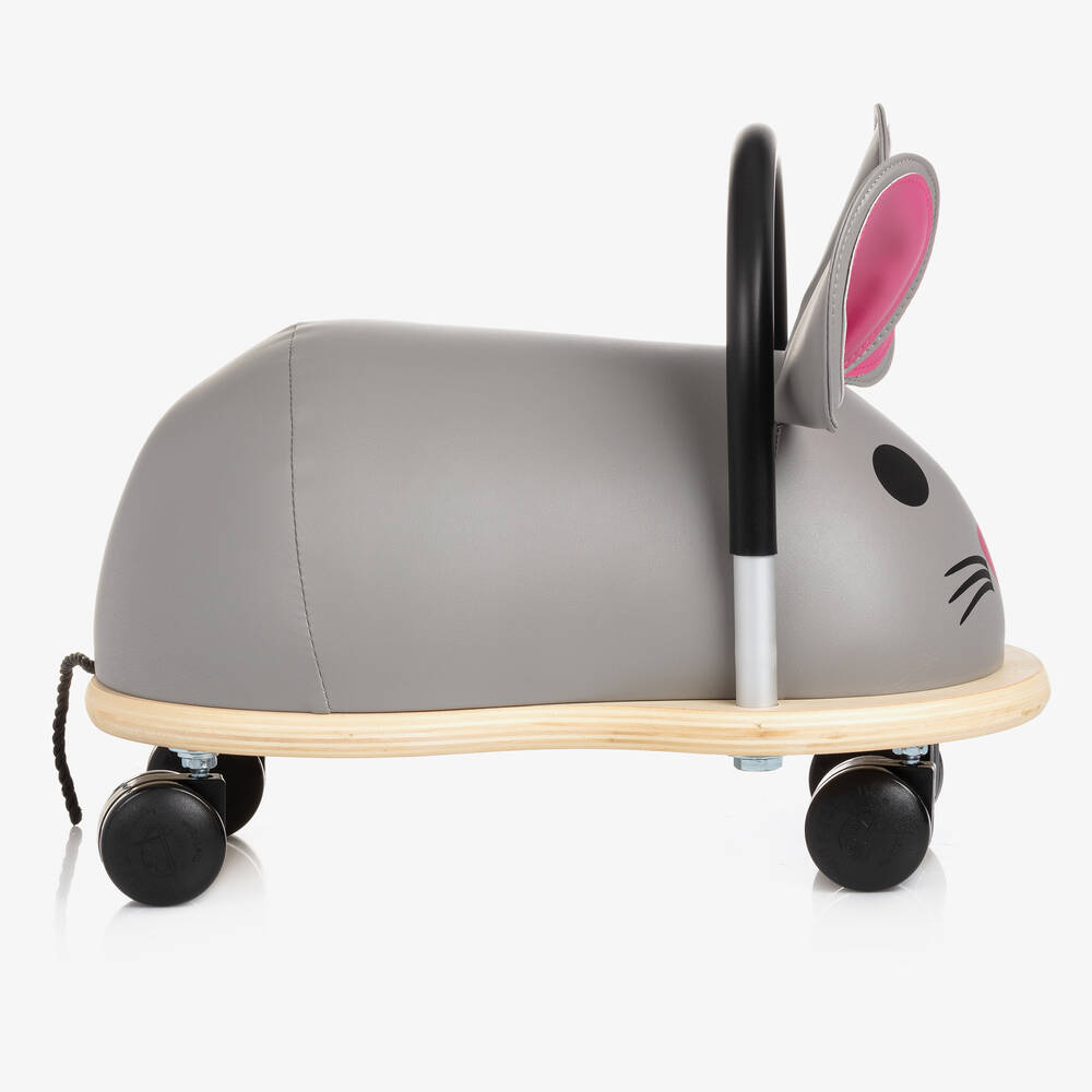 Wheely Bug-Grey & Pink Mouse Ride-On Toy (32cm) | Childrensalon