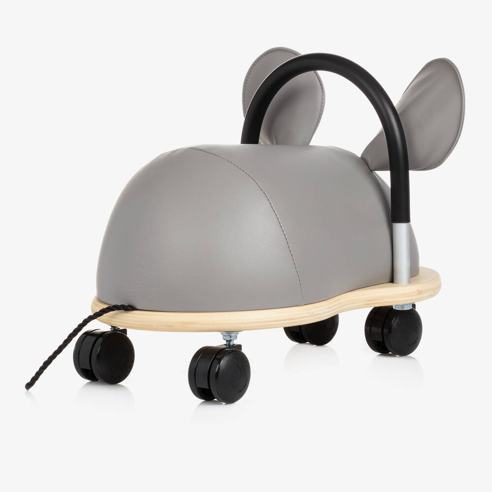 Wheely Bug-Grey & Pink Mouse Ride-On Toy (32cm) | Childrensalon
