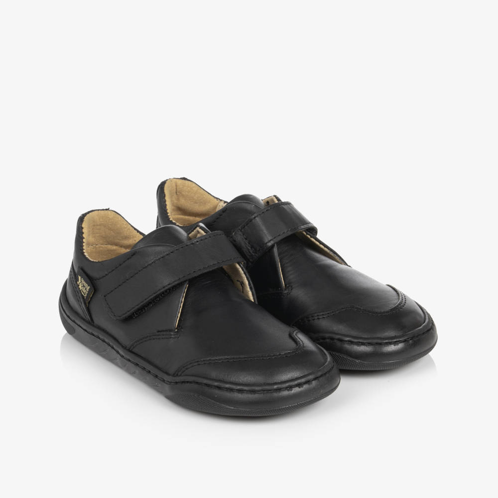 Young Soles-Black Leather Barefoot Shoes | Childrensalon