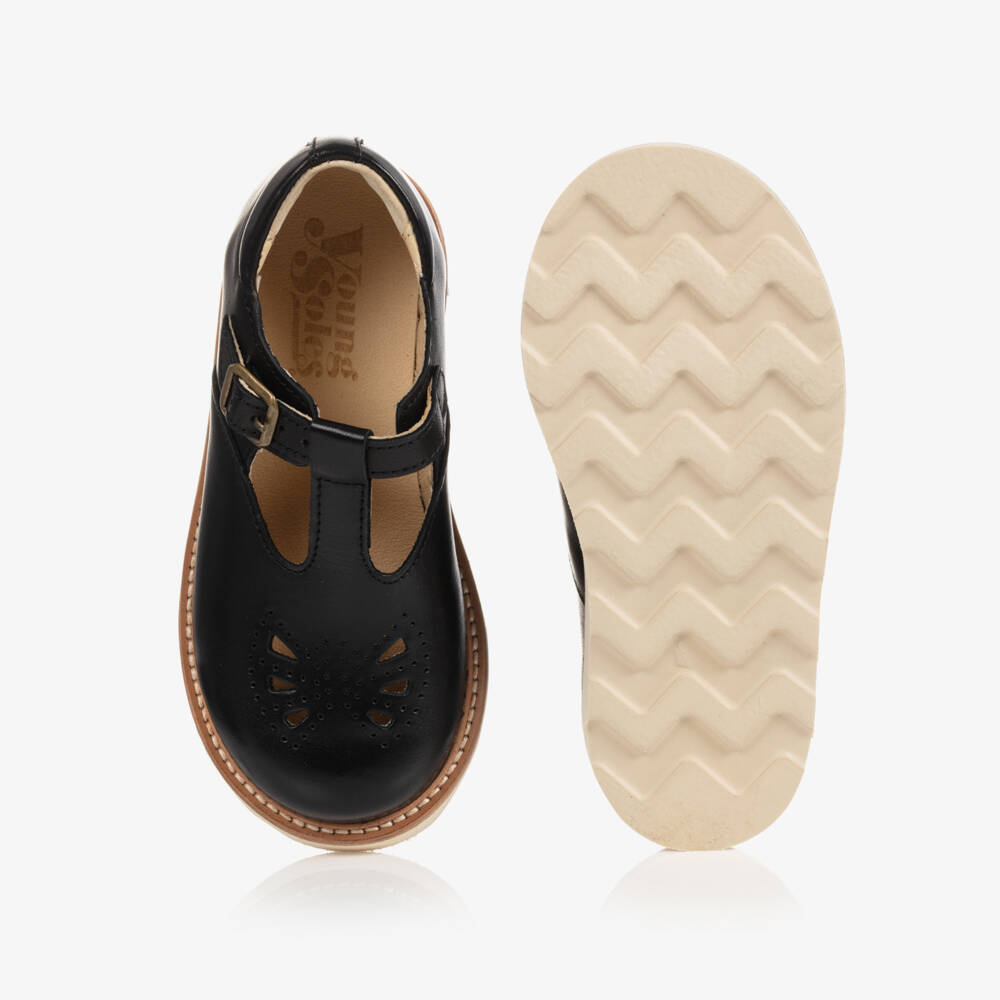 Young Soles-Черные кожаные туфли для девочек | Childrensalon