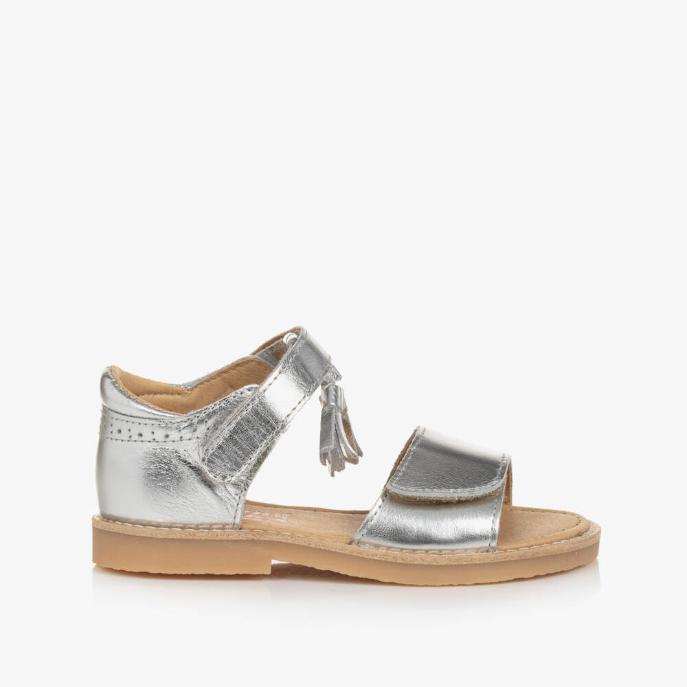 Young Soles-Girls Silver Leather Sandals | Childrensalon