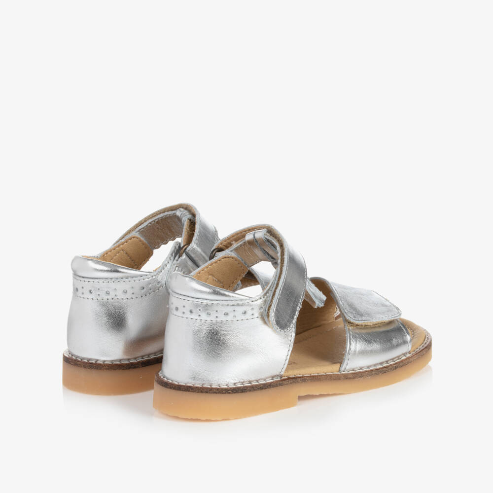 Young Soles-Girls Silver Leather Sandals | Childrensalon