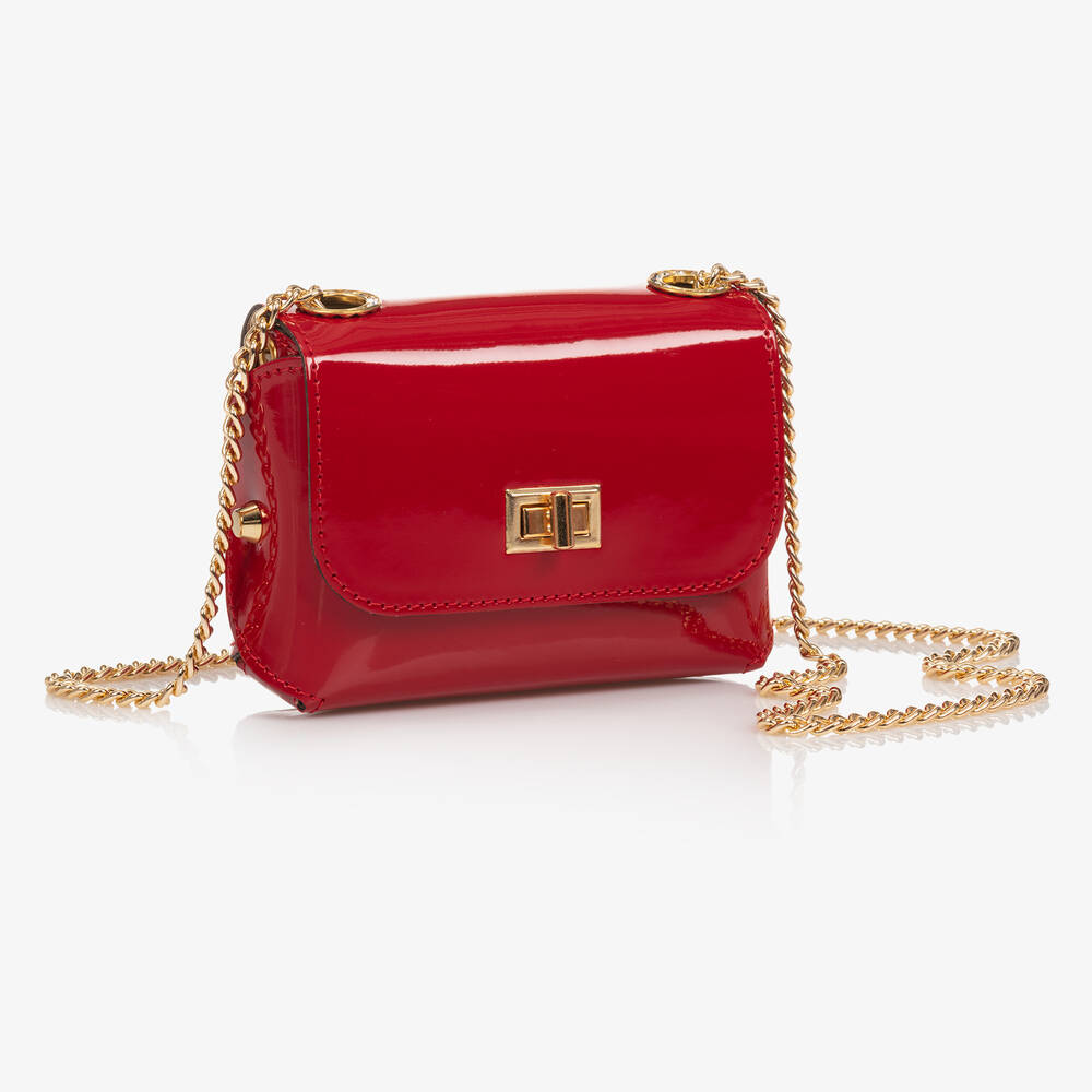 Zaccone-Girls Red Patent Leather Bag (12cm) | Childrensalon