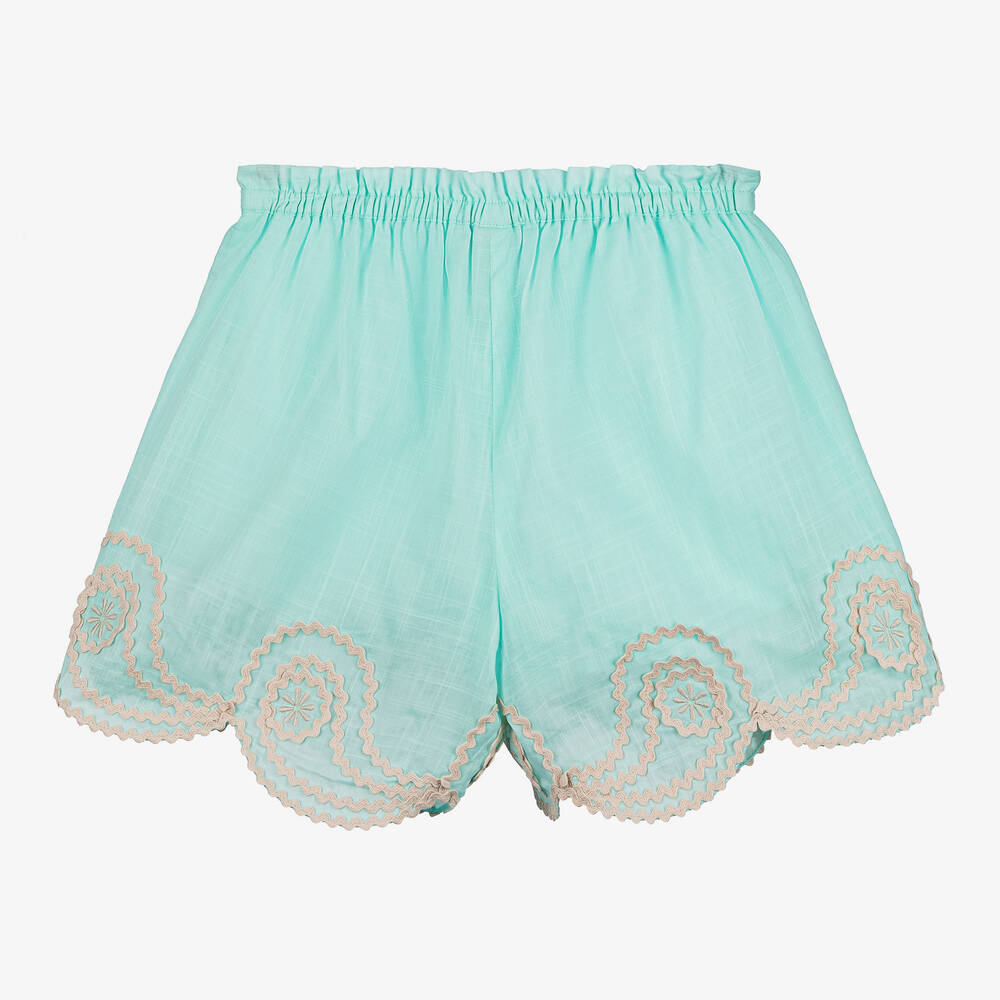 Short Fille Turquoise 12 Ans – 100% Coton, Sans étiquettes, Neuf