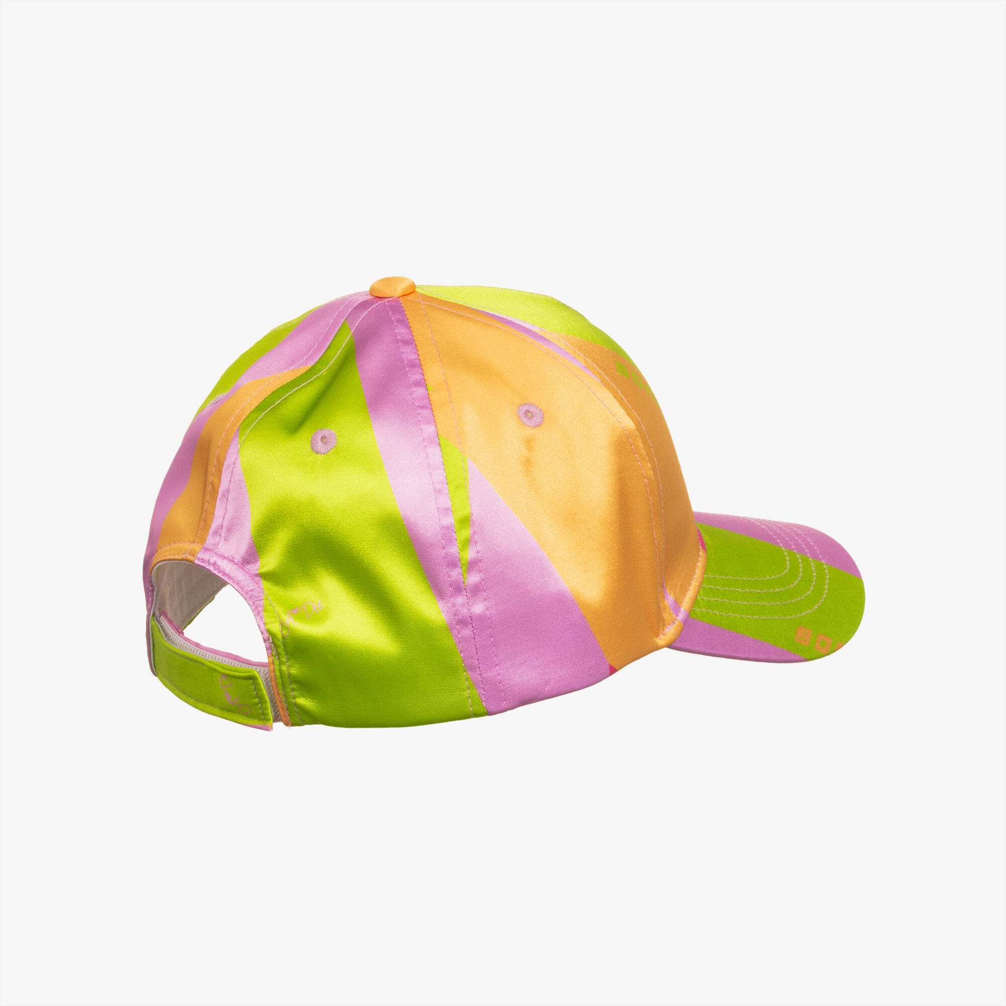 A Dee - Girl Pink Colourblock Satin Cap | Childrensalon