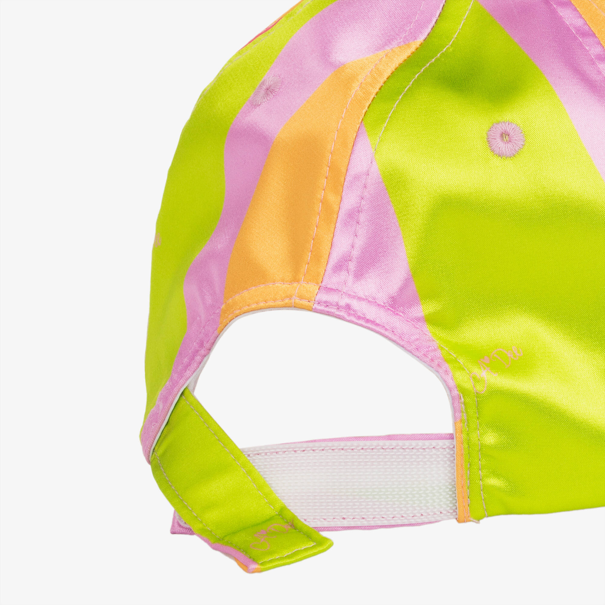 A Dee - Girl Pink Colourblock Satin Cap | Childrensalon