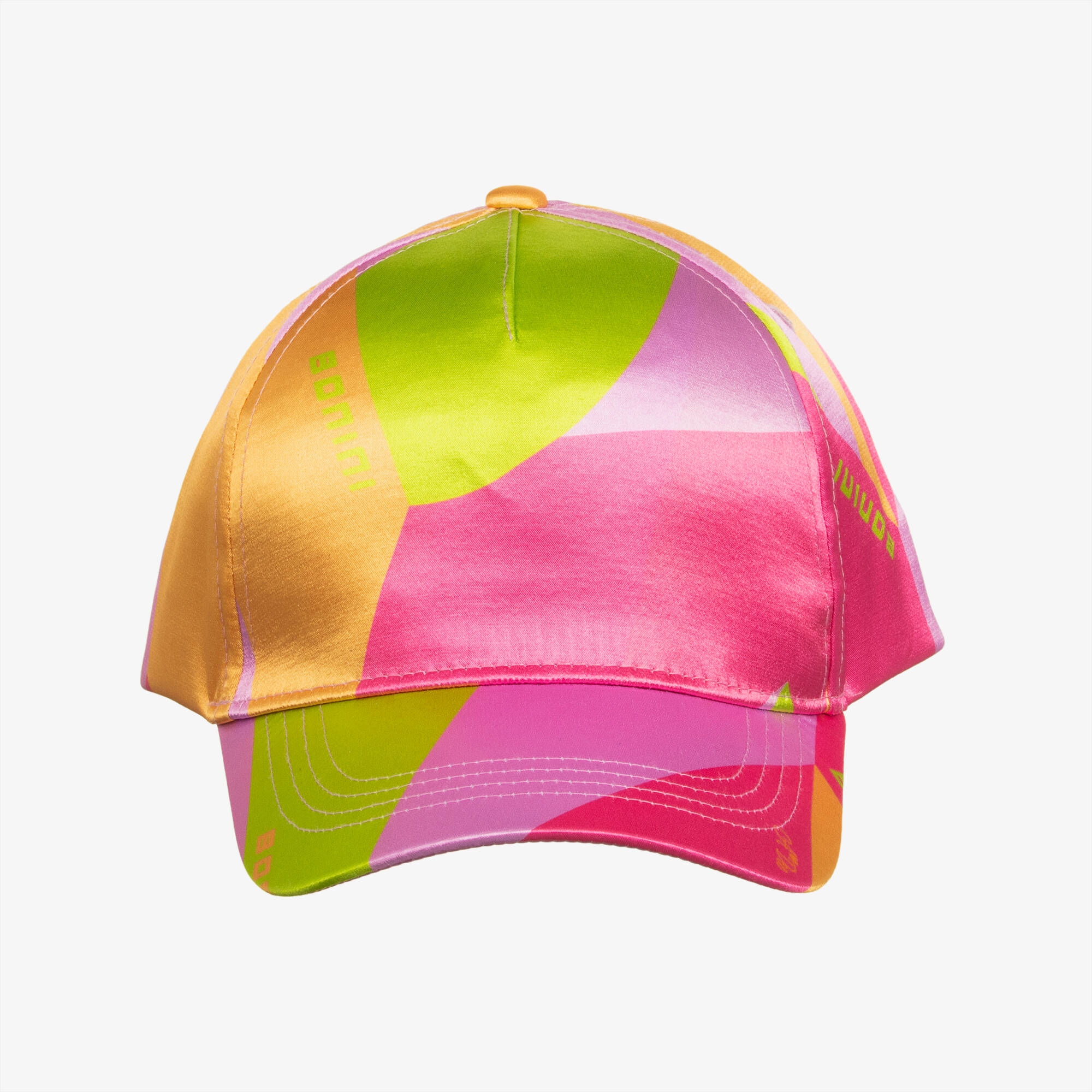 A Dee - Girl Pink Colourblock Satin Cap | Childrensalon