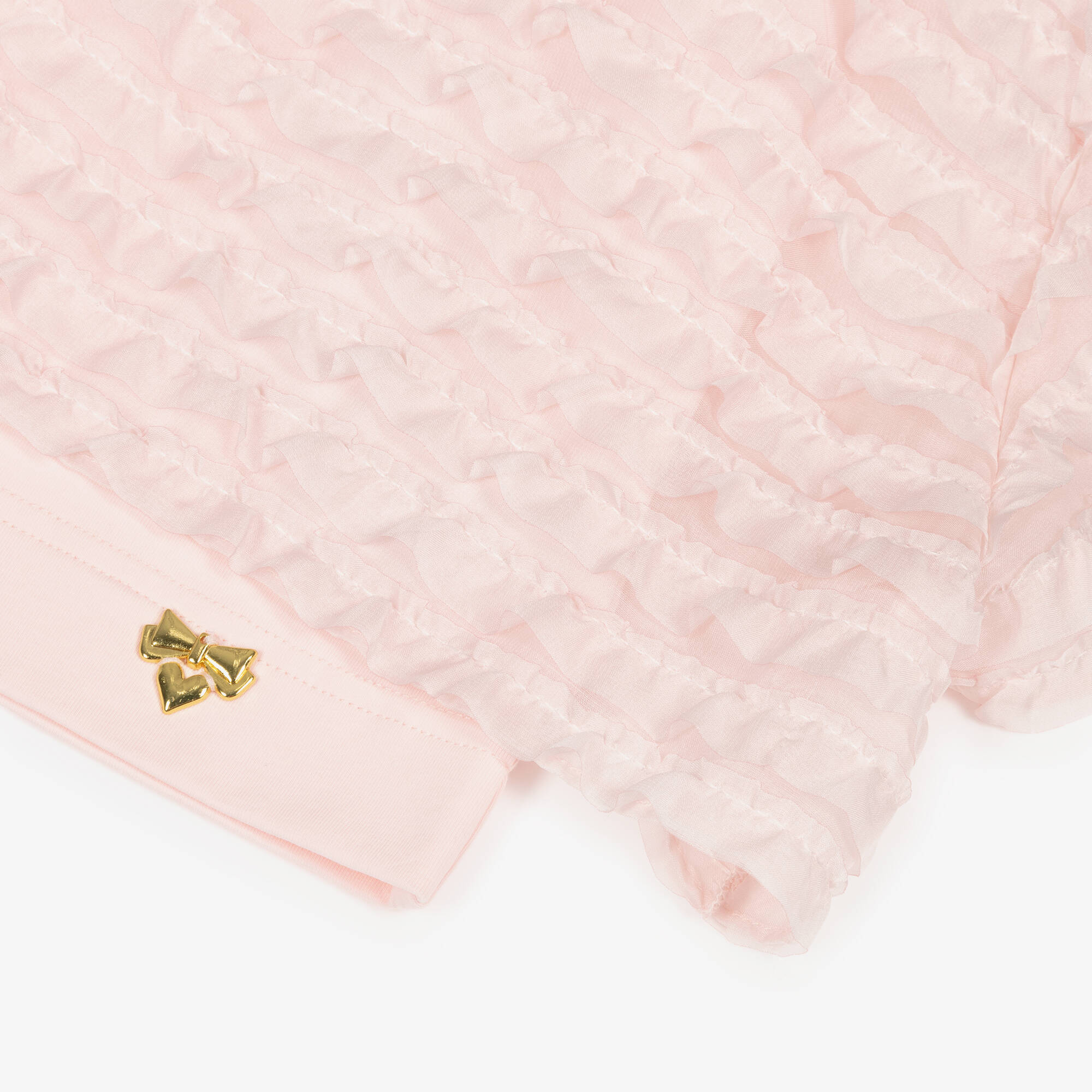 Angel's Face - Girls Pale Pink Chiffon Ruffle Shorts Set | Childrensalon
