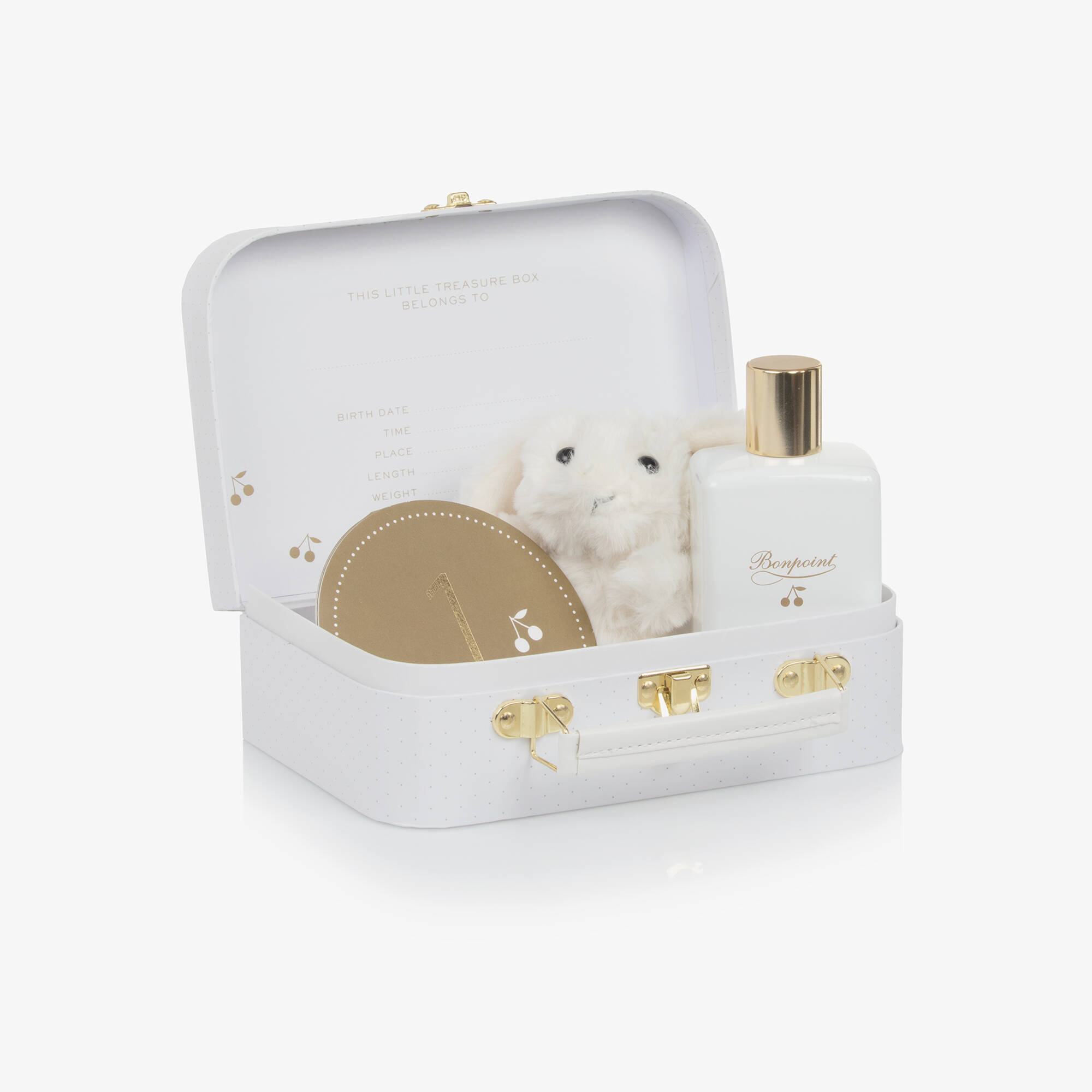 Bonpoint - Baby Milestone Gift Set with Bunny & Scented Water (100ml ...
